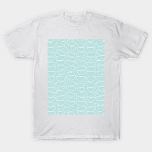 Green Tranquility Semi-circle Geometric Pattern T-Shirt